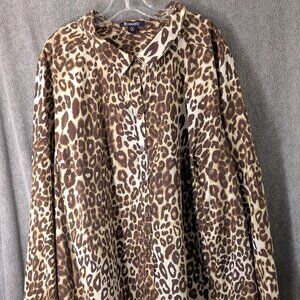 Women's Plus Size Animal Print Tunic 34W 64" Chest